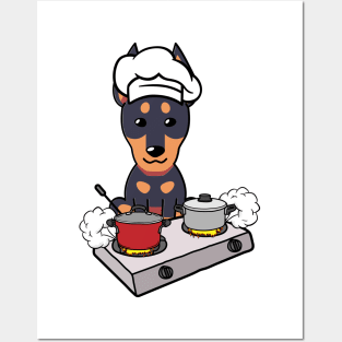 Funny Guard dog is cooking Posters and Art